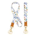 thumbnail image 1 of TIELUTT Korean Fresh Polyester Needle Leaf Printed Wrist Rope Window Decorations Hanging Stained Glass Chandelier Teardrop Decorative Glass Beads Beads 12 Inches Christmas, 1 of 6