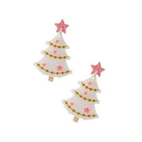 Niusricy Women Christmas Tree Earrings Dainty Star Tree Dangle Earrings Holiday Jewelry Gift