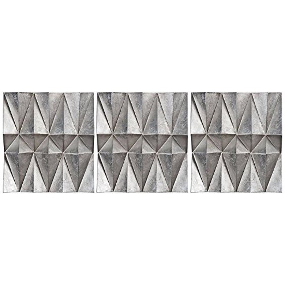 Uttermost 04052 22" X 20" Maxton Iron Dimensional Wall Art By Grace Feyock - Silver