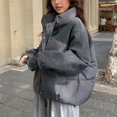 thumbnail image 4 of Lovzfmll Veste Décontractée pour Femmes, Style à Capuche à Manches Longues Coloré Gris, G, 4 of 8