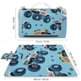 thumbnail image 2 of Awypu Monster Truck Square Outdoor Picnic Mat for Camping Hiking Festivals 58.3x58.3in, 2 of 6