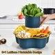thumbnail image 5 of Itchen Colador de verduras Capas dobles Celosías Olla caliente Plato de verduras Multifuncional 360 ° Giratorio, 5 of 8