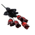 thumbnail image 3 of LmnLft Artificial Roses 45 Heads, Red Black Purple Silk Flower Bundles for Halloween Vase and Wedding Decor, 3 of 7