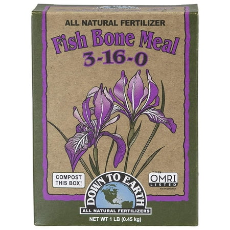 Fish Meals - Down to Earth 17823 3-16-0 Fish Bone Meal Fertilizer Mix, 1 lb