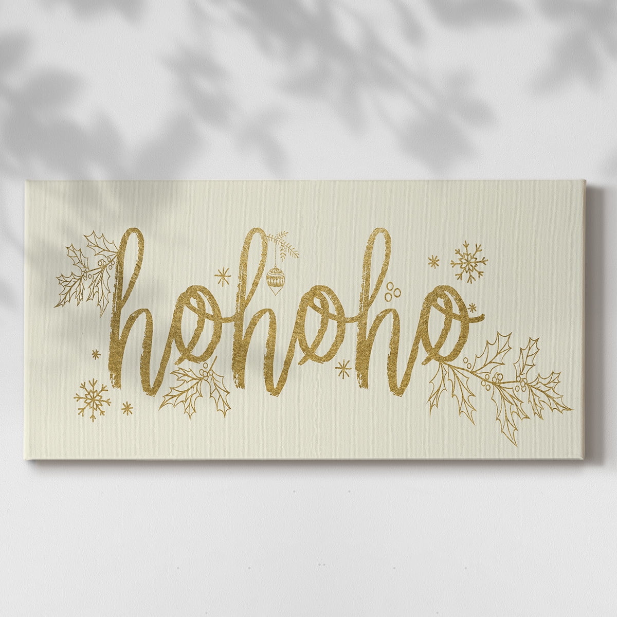 Golden HOHOHO- Gallery Wrapped Canvas