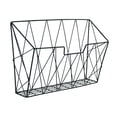 thumbnail image 4 of Tnarru Magazine Rack, Wall Mounted File Holder, Decorative Metal Multifunctional Mail Organizer Newspaper Holder for Documents, Book Black, 4 of 8