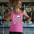 thumbnail image 4 of Love Text Skull Women's Tank Top Vivid Pink Bone Cute Gothic Skeleton Romance Art Valentine Spooky Halloween, 4 of 7