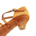 thumbnail image 6 of Sopiago Girls Low Heels Ballroom Shoes Latin Dance Shoes Salsa Tango Performance Practice Dance Shoes Brown,3.5 (Little Kid/Big Kid), 6 of 7