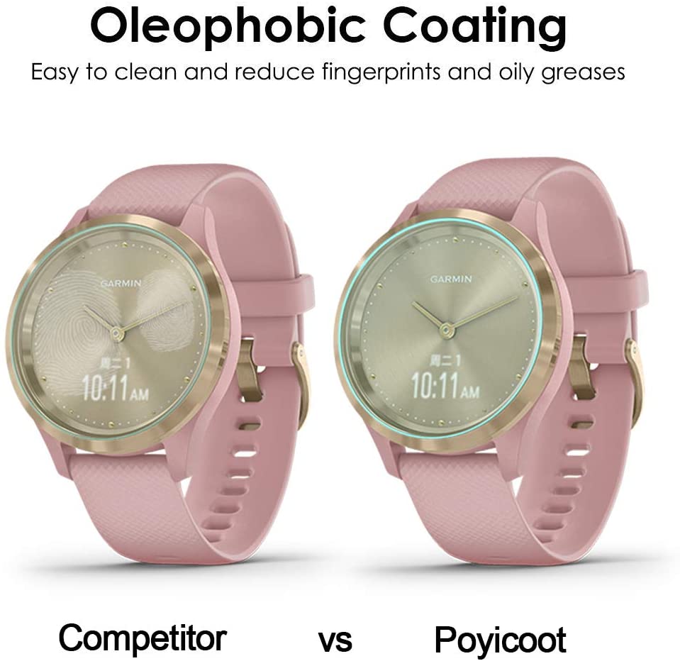 for Garmin Vivomove 3s Screen Protector, 2Pack Tempered Glass 9H HD Scratch  Resistant Screen Protector for Garmin Vivomove 3s Watch | Walmart Canada