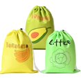 thumbnail image 4 of Shoreew Banana Storage Bag Drawstring Closure Aluminum Lining Easy to Clean Multi-purpose Reusable Fruit Vegetable Protective Bag, 4 of 7