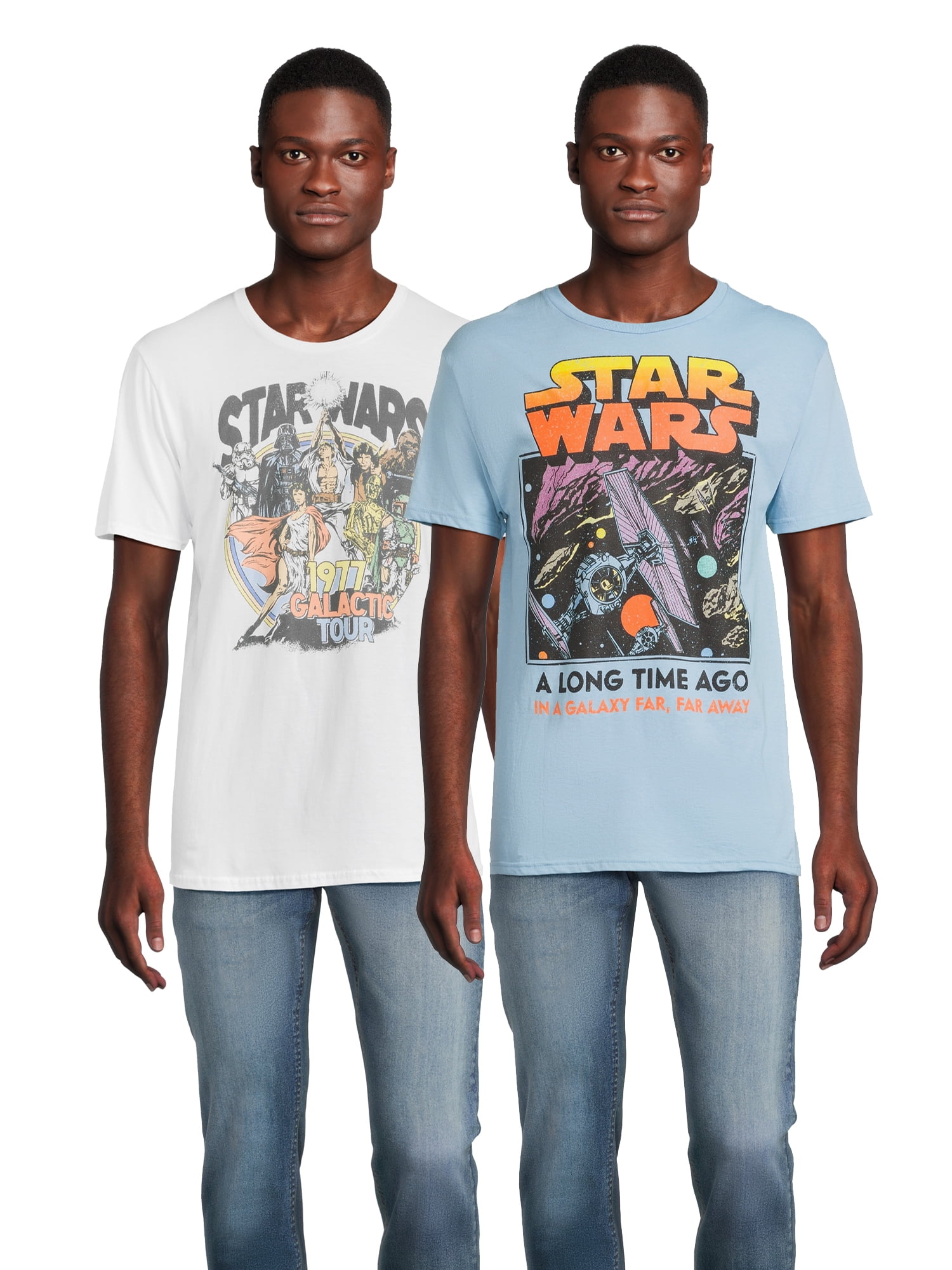 Star Wars Men's Vintage Graphic Tee, 2-Pack, Sizes S-3XL - Walmart.com