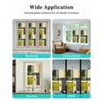 thumbnail image 6 of Window Privacy Film Geometric Green Stained Glass Window Film Decorative Sun Block Window Cover Middle Century Simple Abstract Art Window Clings Static Adhesive Sticker for Bathroom 19.6"x39.3", 6 of 7