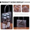 thumbnail image 4 of 6pcs Clear Tote Bags Stadium Approved Plastic Tote Bags with Handles, 4 of 5