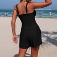thumbnail image 5 of Women's Solid Color Matching Swimsuit With Pocket Swimming Trunks Sports Tangini Split Swimsuit Suit Drawstring Swimsuit Waisted Swimwear Senior Front, 5 of 5