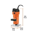 thumbnail image 3 of Router compacto 600W, 3/4 HP, TRUPER PRO naranja claro, 3 of 3