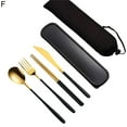 thumbnail image 1 of Dinner Spoon 1 Set Wide Application Food Grade Practical Cutlery Set Portable Camping Reusable Flatware Kit, 1 of 4