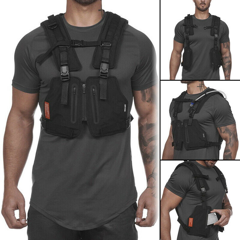 Debuy Multi-Function Vest Outdoor Sports Fitness Men Protective Tops Tactical Vests Adjustable Training Equipment 
