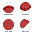 thumbnail image 3 of Uxcell 14x11" Fast Food Tray, PP Plastic Multi-Purpose Rectangle Serving Tray for Restaurant Home Kitchen, Red, 3 of 5