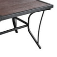 thumbnail image 6 of Patio Festival 63 in. Long Metal Outdoor Dining Black Brown Table for up to 8, 6 of 7