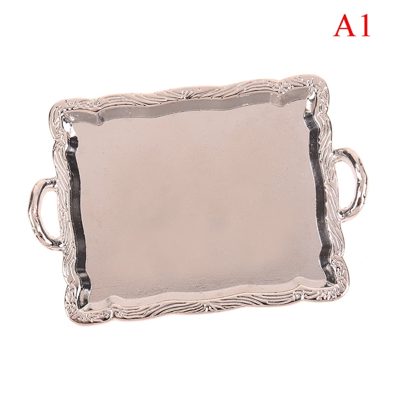 for 1:12 dollhouse miniature 6 pcs Silver metal Cookie trays Sheets