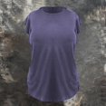 thumbnail image 3 of QASIEATN Women's Trendy Essentials Clothing: Graceful Sleeve T Shirt Casual Round Neck Loose Fit Summer Top Fall Fashion Outfits for Women, 3 of 4