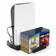CEORPER Multi-function Cooling Fan Base with Disc Storage Rack for Game ...