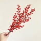 thumbnail image 5 of Tallos Artificiales de Frutos Rojos para Decorar El Árbol de Navidad | 4 Ramas de Bayas de Espuma Bifurcadas de 45 Cm | Suministros para Manualidades Navideñas | Decoración Festiva para El Hogar, Rel, 5 of 6