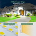 thumbnail image 3 of GLORIOUS-LITE LED Security Lights Motion Sensor Outdoor Lights, 35W 3500LM Hardwired Led Flood Light Outdoor with 3 Adjustable Head, 5500K, IP65 Waterproof for Porch Garage Yard, White, 3 of 6