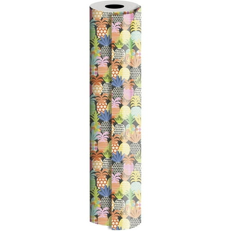 Jillson & Roberts Bulk Gift Wrap, Pineapple Pop, 1/4 Ream 208' x 30"