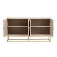 thumbnail image 4 of Modern Style Four-Door Metal Handle Storage Cabinet, Adjustable Shelves - Pack of 1, 4 of 15
