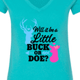 thumbnail image 4 of Inktastic Gender Reveal Will It Be a Little Buck or Doe? Women's V-Neck T-Shirt, 4 of 5