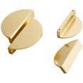 thumbnail image 1 of 4 pieces Champagne gold drawer pulls, half moon drawer pulls from, 1 of 5