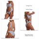 thumbnail image 5 of Traje de baño dividido elástico transpirable lindo estilo Retro parte de atrás bonita Bikini hueco para mujer lunares 2XL, 5 of 6