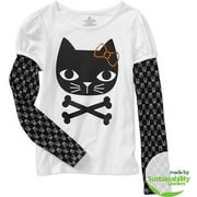Seasonal Halloween - Girls' Mock Layer Hangdown T
