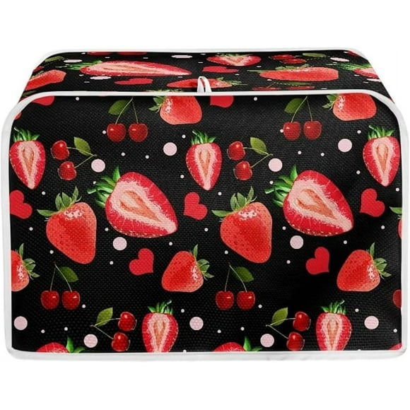 Floral Style Toaster Dust Jacket Small Appliance Cover for Kitchen Effectively Toaster Oven Dust Cover for Protect Appliance (Pink)