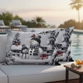 thumbnail image 5 of Grey Christmas Outdoor Pillow Covers 20"x12" Set of 2, Waterproof Throw Pillow Covers for Patio Furniture, Snowman Xmas Tree Snowflake Birds Decorative Cushion Pillowcases for Garden Porch Couch Sofa, 5 of 9