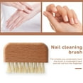 thumbnail image 7 of dianhelloya Bristle Nail Brush Solid Wood Gentle Cleaning Tool Removes Stains Convenient Nail Cleaning Brush for Hands Nails White, 7 of 7