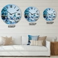 thumbnail image 4 of Designart 'Small Town In Winter Times' Traditional Wall Clock, 4 of 5