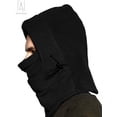thumbnail image 3 of GustaveDesign 6 in 1 Fleece Balaclava Windproof Ski Face Mask For Unisex, Adjustable Full Face Mask Hat Neck Warmer Sports Cap (Black), 3 of 10