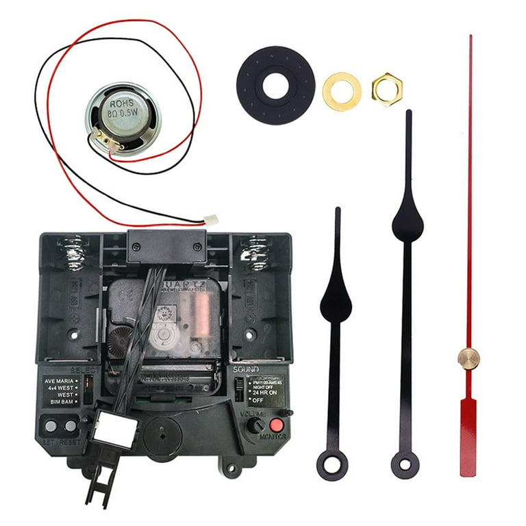 Battery operated clock movement with pendulum and chime sale
