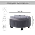 thumbnail image 2 of No-Assembly Storage Ottoman: 4-in-1 Footrest, Seat, Coffee Table with 12 Gallon Hidden Storage. Supports 300lbs, 24 Inches., 2 of 8