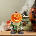 thumbnail image 4 of 1PC Halloween Miniature Pumpkin Figurines Mini Resin Pumpkin Ghost Ornaments Fairy Lighted Halloween Garden Adornments Pumpkin Doll with LED Lights for Outdoor Home Garden Decoration, 4 of 5
