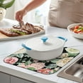 thumbnail image 2 of Pioneer Flower Floral Print Pattern Dish Drying Mat for Kitchen 1 Pack, Ultra Absorbent Microfiber Dishes Drainer Mats,16"x18", 2 of 6