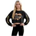thumbnail image 2 of Gamivast Graphic Sweatshirts for Women Game Day Glitter Heart Football Crew Neck Long Sleeve Cropped Sweatshirts Pullover Tops Athletic Party Outfits, 2 of 5