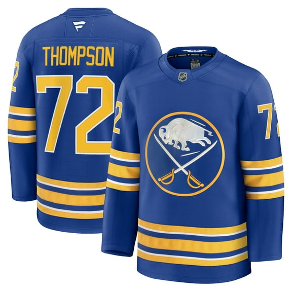 Men's Fanatics Tage Thompson Royal Buffalo Sabres Home Premium Jersey