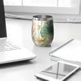thumbnail image 3 of 12oz Stainless Steel Insulated Wine Tumbler with Lid and Straw – Double Wall Vacuum Mug for Hot & Cold Drinks, 304 Steel Interior, Sweat-Free Design, 3 of 5