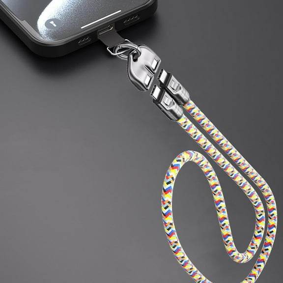 Yooshoverk 2-in-1 Phone Lanyard Cable - PD Fast Charging USB C to C 240W with Wearable Bracelet, Free Charger for Phone, Laptop, Travel Essential