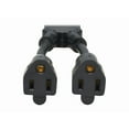 thumbnail image 2 of Tripp Lite 1ft Extension Cord Y Splitter NEMA 5-15P to 2x NEMA 5-15R Black, 2 of 5