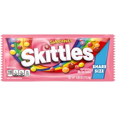 Skittles Smoothies Chewy Candy, Share Size - 4 oz Bag