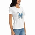 thumbnail image 5 of Womens Oversized Tshirt Graphic Butterfly Tees Crew Neck Summer Short Sleeve Cute Casual Basic Tees Tops S-3XL, 5 of 7